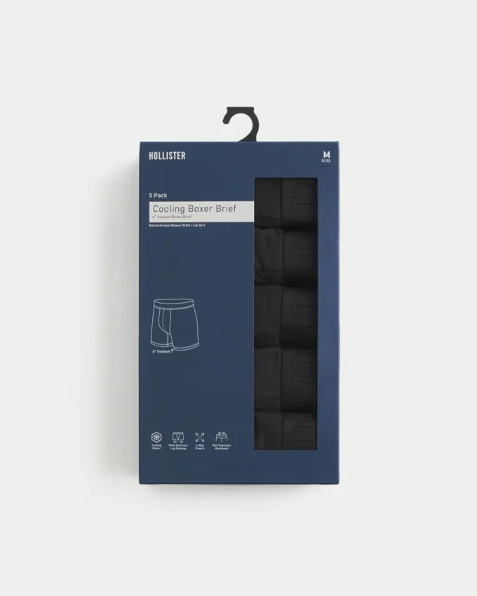 5er-Pack längere Boxershorts mit Kühlfunktion