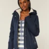 Allwetterjacke mit Kunstfellfutter