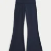 Aloha Graphic Foldover Waist Flare Pants Aloha Graphic Foldover Waist Flare Pants