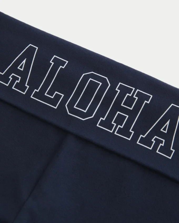 Aloha Graphic Foldover Waist Flare Pants Aloha Graphic Foldover Waist Flare Pants