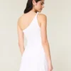 Asymmetrisches Minikleid aus Leinenmischung
