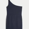 Asymmetrisches Minikleid aus Leinenmischung