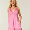 Babydoll-Minikleid mit Kordelverzierung Babydoll-Minikleid mit Kordelverzierung