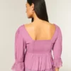 Babydoll-Oberteil mit Dreiviertelärmeln Babydoll-Oberteil mit Dreiviertelärmeln