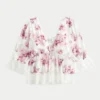 Babydoll-Oberteil mit Dreiviertelärmeln Babydoll-Oberteil mit Dreiviertelärmeln