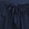 Babydoll-Oberteil mit Henley-Ausschnitt und Bindeband