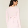 Babydoll-Oberteil mit langen Ärmeln und einfacher Spitzenverzierung Babydoll-Oberteil mit langen Ärmeln und einfacher Spitzenverzierung