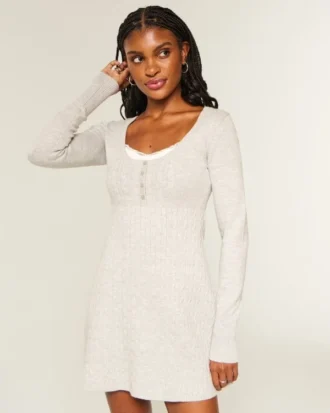 Babydoll-Pullover-Minikleid