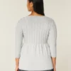 Babydoll-Pullover mit Zopfmuster Babydoll-Pullover mit Zopfmuster