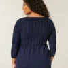Babydoll-Pullover mit Zopfmuster Babydoll-Pullover mit Zopfmuster