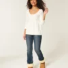 Babydoll-Pullover mit Zopfmuster Babydoll-Pullover mit Zopfmuster
