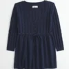 Babydoll-Pullover mit Zopfmuster Babydoll-Pullover mit Zopfmuster