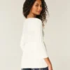 Babydoll-Pullover mit Zopfmuster Babydoll-Pullover mit Zopfmuster