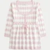 Babydoll-Pullover mit Zopfmuster Babydoll-Pullover mit Zopfmuster