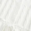 Babydoll-Pullover mit Zopfmuster Babydoll-Pullover mit Zopfmuster