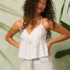 Babydoll-Top mit einfachem Paisley-Muster Babydoll-Top mit einfachem Paisley-Muster