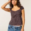 Babydoll-Top mit Schulterausschnitt Babydoll-Top mit Schulterausschnitt