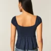 Babydoll-Top mit Schulterausschnitt Babydoll-Top mit Schulterausschnitt