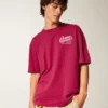 Baggy Cotton Shady Pine Motel Graphic Tee Baggy Cotton Shady Pine Motel Graphic Tee