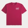 Baggy Cotton Shady Pine Motel Graphic Tee Baggy Cotton Shady Pine Motel Graphic Tee