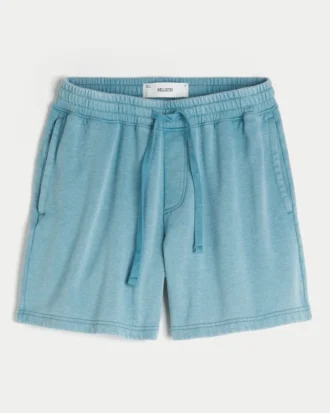 Baggy-Fleece-Shorts über dem Knie