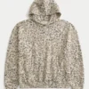 Baggy-Hoodie mit Leopardenmuster und Kordelzug Baggy-Hoodie mit Leopardenmuster und Kordelzug