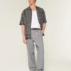 Baggy-Hose aus Leinenmischgewebe mit elastischem Bund Baggy-Hose aus Leinenmischgewebe mit elastischem Bund