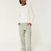 Baggy-Hose aus Leinenmischgewebe mit elastischem Bund Baggy-Hose aus Leinenmischgewebe mit elastischem Bund
