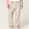 Baggy-Hose aus Leinenmischgewebe mit elastischem Bund Baggy-Hose aus Leinenmischgewebe mit elastischem Bund