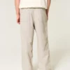 Baggy-Hose aus Leinenmischgewebe mit elastischem Bund Baggy-Hose aus Leinenmischgewebe mit elastischem Bund
