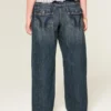 Baggy-Jeans mit niedriger Leibhöhe und dunkler Waschung im Y2K-Stil Baggy-Jeans mit niedriger Leibhöhe und dunkler Waschung im Y2K-Stil