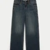 Baggy-Jeans mit niedriger Leibhöhe und dunkler Waschung im Y2K-Stil Baggy-Jeans mit niedriger Leibhöhe und dunkler Waschung im Y2K-Stil