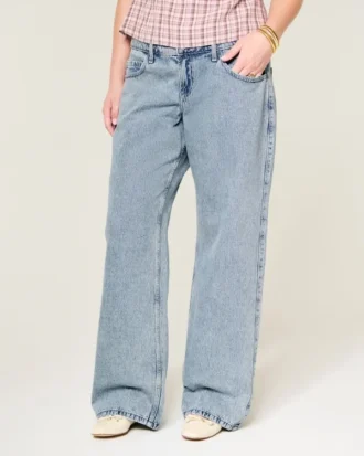Baggy-Jeans mit niedriger Leibhöhe und mittlerer Waschung