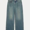 Baggy-Jeans mit niedriger Leibhöhe und mittlerer Waschung Baggy-Jeans mit niedriger Leibhöhe und mittlerer Waschung