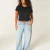 Baggy-Jeans mit niedriger Leibhöhe und Used-Look Baggy-Jeans mit niedriger Leibhöhe und Used-Look