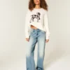 Baggy-Jeans mit niedriger Leibhöhe, Y2K-Stil, mittelstark gewaschen Baggy-Jeans mit niedriger Leibhöhe, Y2K-Stil, mittelstark gewaschen