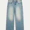 Baggy-Jeans mit niedriger Leibhöhe, Y2K-Stil, mittelstark gewaschen Baggy-Jeans mit niedriger Leibhöhe, Y2K-Stil, mittelstark gewaschen