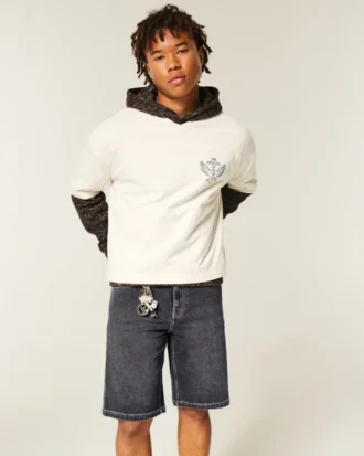 Baggy-Jeansshorts