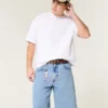 Baggy-Jeansshorts in mittlerer Waschung Baggy-Jeansshorts in mittlerer Waschung