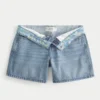 Baggy-Jeansshorts mit niedriger Leibhöhe, mittlerer Waschung und umgeschlagenem Bund, 5″ Baggy-Jeansshorts mit niedriger Leibhöhe, mittlerer Waschung und umgeschlagenem Bund, 5″