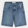 Baggy-Jeansshorts mit Rosengrafik Baggy-Jeansshorts mit Rosengrafik