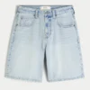 Baggy-Jeansshorts mit Stern-Grafik