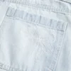 Baggy-Jort mit niedriger Leibhöhe, heller Waschung und Schleifenverzierung Baggy-Jort mit niedriger Leibhöhe, heller Waschung und Schleifenverzierung