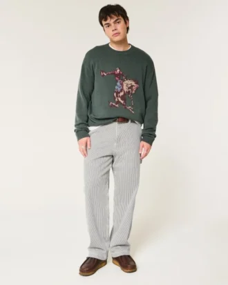 Baggy Painter Jeans mit Railroad-Streifen