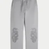 Baggy-Sweathose mit doppeltem Schlangenprint