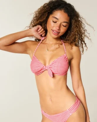 Bandeau-Bikini-Oberteil mit Bindeband vorne