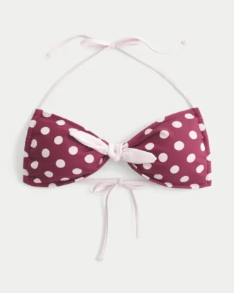 Bandeau-Bikini-Oberteil mit Bindeband vorne