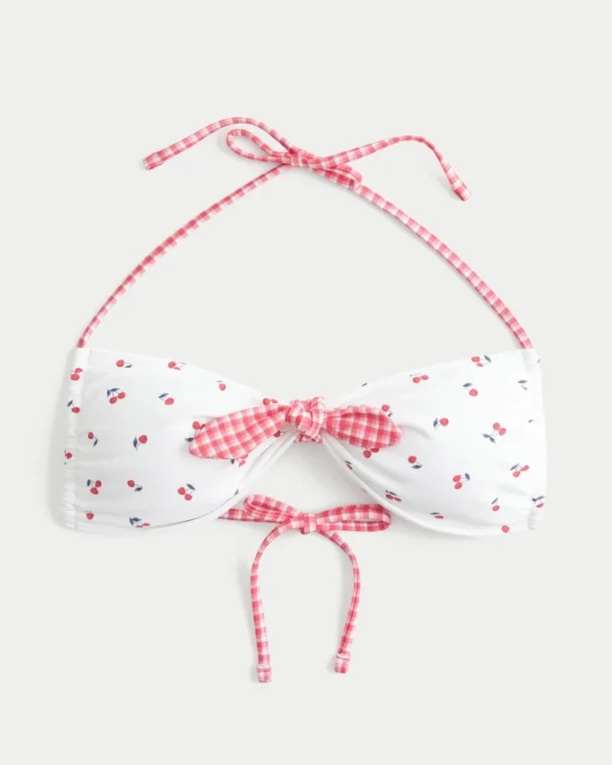 Bandeau-Bikini-Oberteil mit Bindeband vorne Bandeau-Bikini-Oberteil mit Bindeband vorne