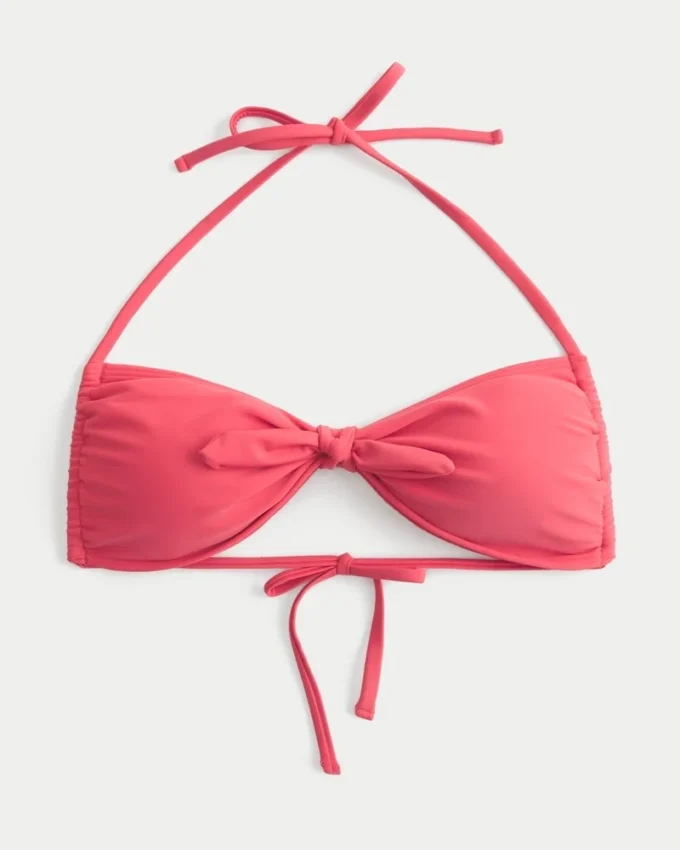 Bandeau-Bikini-Oberteil mit Bindeband vorne