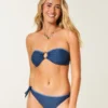 Bandeau-Bikini-Oberteil mit O-Ring